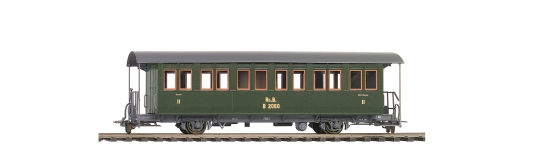 Bemo 3230140 - H0m - Personenwagen 2-achsig B 2060 historischer Dampfzug, RhB, Ep. IV - V